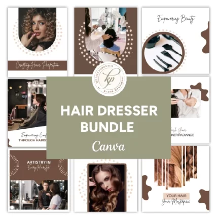 Transform Your Salon's Image with Hair Dresser Mini Bundle & Canva Social Media Templates