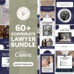 Social Media Marketing Template for Law Firm: Elevate Your Corporate Lawyer Image with our Editable Attorney Marketing Bundle!