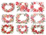 Watercolor Wreath Cliparts | Perfect for Digital Invitations, Social Media Posts, Greeting Cards, Scrapbooking, DIY Crafts, and Printables! - Image 2