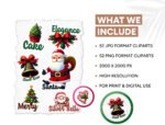 Joyful Christmas Clipart Bundle: 52 Festive Designs - Instant Digital Download for Crafting and Design - Image 2