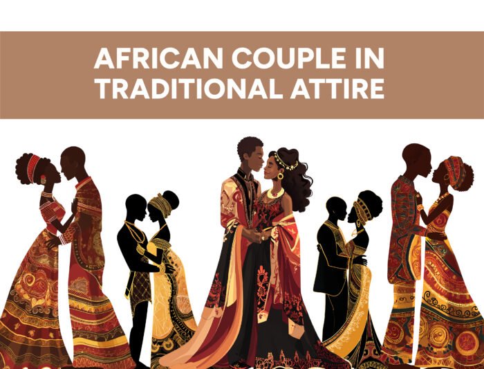 Thumbnail_2 (8) Adorable African Couple Cliparts - Perfect for Expressing Love in Your Creations | Valentine's Day African Couple Clipart Set - Image 2