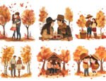 Couples Sharing a Tender Moment Valentine Cliparts | Perfect for Digital Invitations, Social Media Posts, Greeting Cards, Scrapbooking. - Image 2