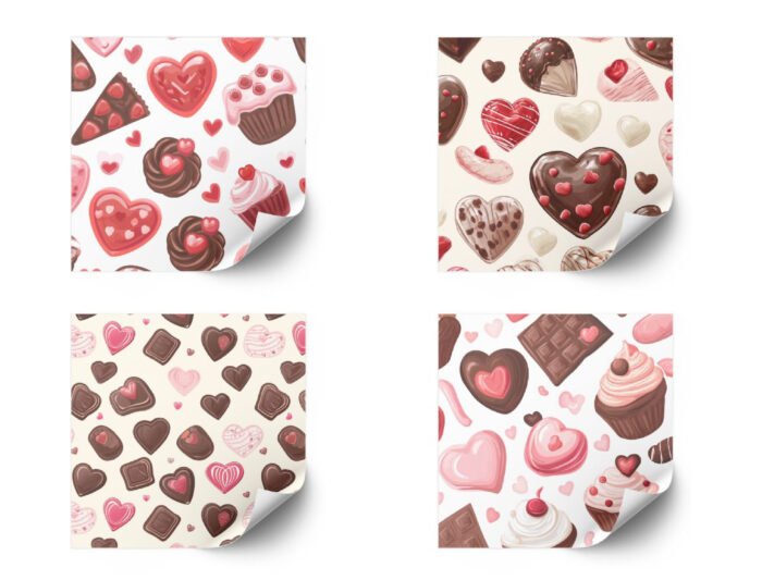 Chocolates Pattern Digital Paper - Sweet Delight for Scrapbooking, Card Making, and DIY Crafts - Image 3