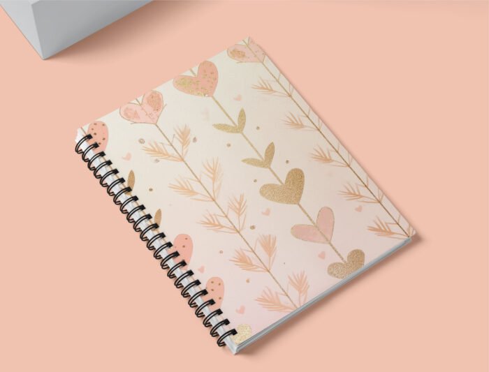 Golden Love Blossom - Valentine's Day Digital Paper Patterns Collection: Perfect for Romantic Crafts and Projects | Junk Journal Paper - Image 3