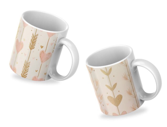 Golden Love Blossom - Valentine's Day Digital Paper Patterns Collection: Perfect for Romantic Crafts and Projects | Junk Journal Paper - Image 4