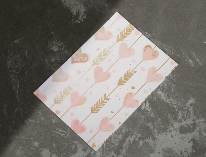 Golden Love Blossom - Valentine's Day Digital Paper Patterns Collection: Perfect for Romantic Crafts and Projects | Junk Journal Paper - Image 8