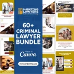 Lawyer Marketing Bundle: Transform Your Digital Presence with the Criminal Lawyer Social Media Marketing Templates, Attorney Instagram Posts