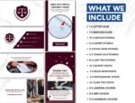 Contract Lawyer Social Media Essentials: Amplify Your Legal Brand with Our Comprehensive Marketing Bundle! Editable Attorney Marketing Template - Image 2