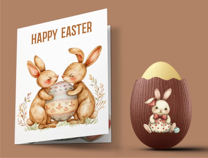 Thumbnail_3 Rustic Easter Bunny Clipart Collection: Charming Illustrations for Your Easter Projects - Image 3