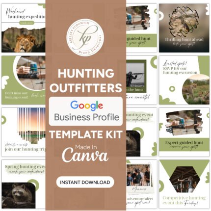 Hunting Outfitters Google Business Profile Template Kit | GBP Customizable Canva Templates