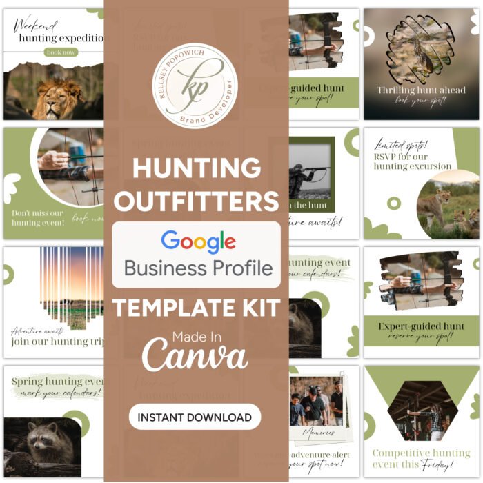 Thumbnail_1 Hunting Outfitters Google Business Profile Template Kit | GBP Customizable Canva Templates - Image 1
