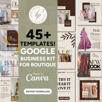 Boutique Kit for Google Business Profile | GBP Customizable Canva Templates