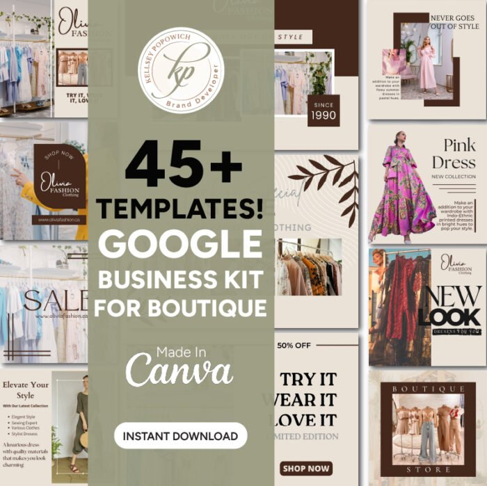 Thumbnail_1 Boutique Kit for Google Business Profile | GBP Customizable Canva Templates - Image 1