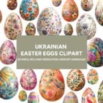 Easter Eggs Clipart Collection: Perfect for adding a festive touch to your Easter-themed projects