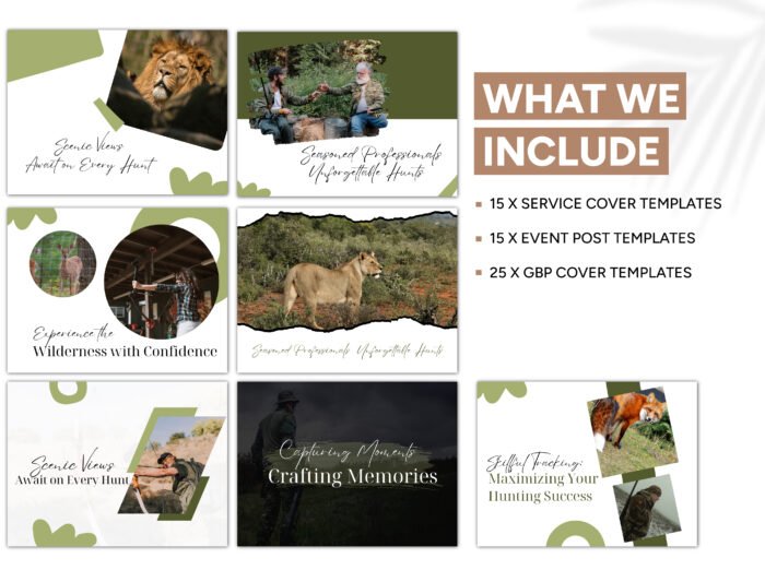 Hunting Outfitters Google Business Profile Template Kit | GBP Customizable Canva Templates - Image 2