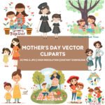 Mothers Day Clipart Bundle | 20 High-Resolution JPEGs | Versatile Digital Download for Greeting Cards, Scrapbooks, Invitations