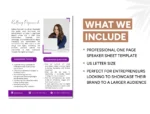 Keynote Speaker One Sheet Template: Your Branding Powerhouse for Speakers, Coaches and Authors Customizable Canva Template - Image 2