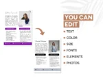 Keynote Speaker One Sheet Template: Your Branding Powerhouse for Speakers, Coaches and Authors Customizable Canva Template - Image 3