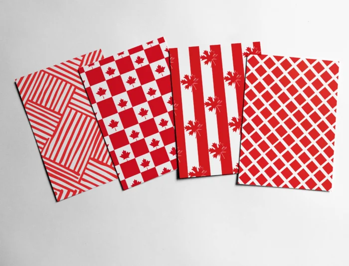 Canada Day Texture Pattern Digital Papers Designs | Red and White Scrapbook Paper - Image 3