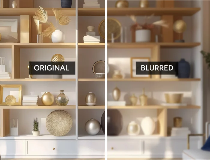 Golden Bookshelf Virtual Background: Create a Soft and Soothing Home Office Ambiance - Image 6