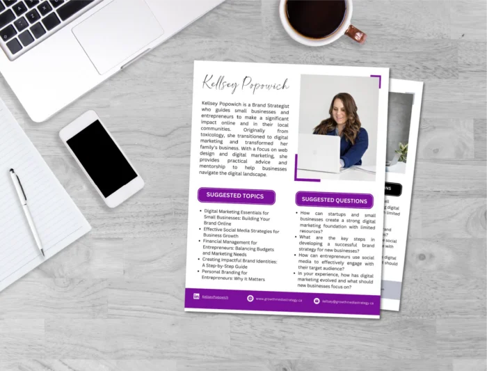 Keynote Speaker One Sheet Template: Your Branding Powerhouse for Speakers, Coaches and Authors Customizable Canva Template - Image 7