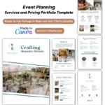 Event Planning Services and Pricing Template Bundle | Canva Editable Event Planning Templates | Event Planning Packages Template