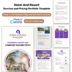 Hotel and Resorts Services and Pricing Template Bundle | Resort Services Pricing Guide, Canva Editable Hotel Templates, Hospitality Services