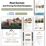 Real Estate Services and Pricing Template Bundle | Canva Editable Real Estate Guide | Digital Real Estate Services Guide