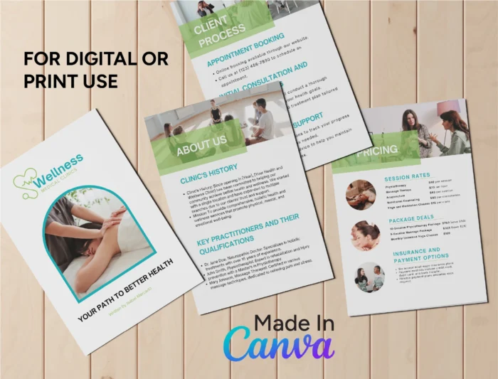 Health and Wellness Clinics Services and Pricing Template Bundle | Virtual Assistant Portfolio, Client Proposal, New Client Welcome Packet - Image 5