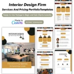 Interior Design Firm Services and Pricing Template Bundle | Interior Design Client Onboarding Template