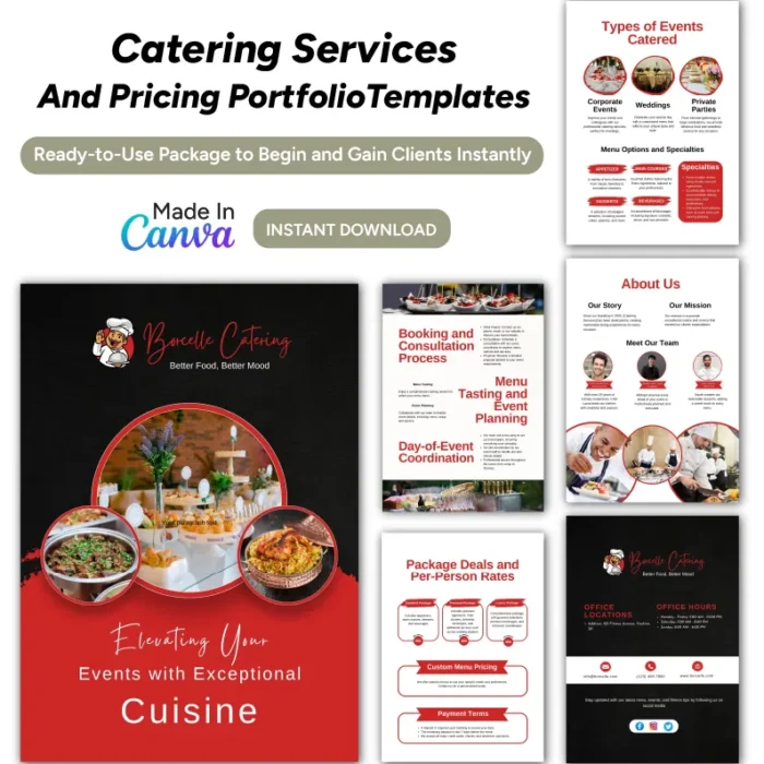 Thumbnail_1 Catering Services and Pricing Template Bundle | Client Process Template for Catering - Image 1