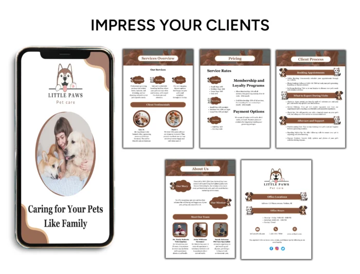 Pet Care Services Template Bundle | Pet Grooming Pricing Guide | Canva Editable Pet Care Templates - Image 4