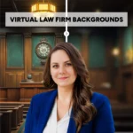 Realistic Lawyer Courtroom Zoom Background Bundle for Professional Legal Meetings | Virtual Attorney Background for Video Calls