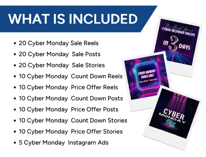 Cyber Monday Mega Bundle – 125 Customizable Canva Templates for Promotions - Image 2
