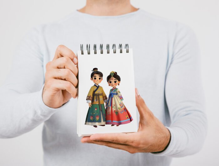 Thumbnail_3 Korean Couple Dressed in Traditional Cliparts | 65 High-Resolution PNG & JPG Images - Image 3