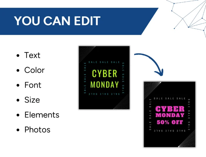 Cyber Monday Mega Bundle – 125 Customizable Canva Templates for Promotions - Image 3