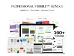 Professional Visibility Template Bundle | Canva Branding Kit for Coaches & Consultants | LinkedIn Kit, One Sheets, Service & Pricing Guide, Email Signatures | Business Marketing Digital Download
