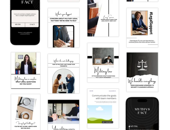 Lawyer & Law Firm Branding Bundle | Canva Templates for Attorneys & Legal Professionals | LinkedIn Kit, Facebook Covers, One Sheets, Instagram Posts & Stories | Premium Law Firm Marketing Kit - Image 2