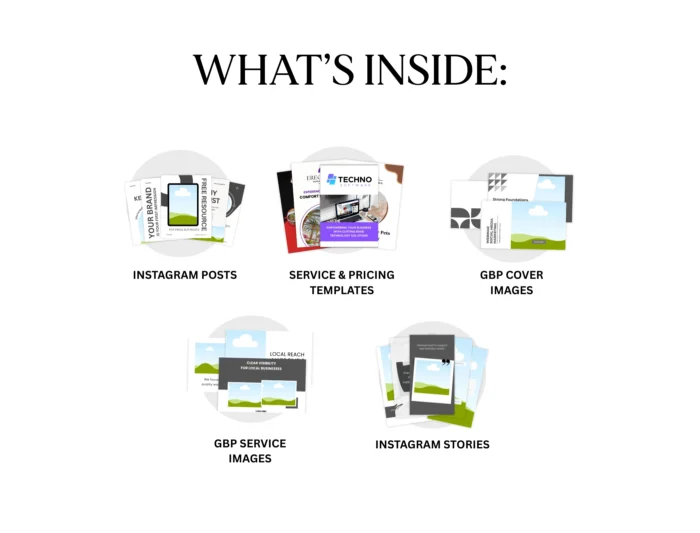 Local Business Branding Bundle | Canva Templates for Google Business Profile, Instagram & Services | GBP Cover Images, Social Media Kit, Service & Pricing Guide | Local Marketing Digital Download - Image 6