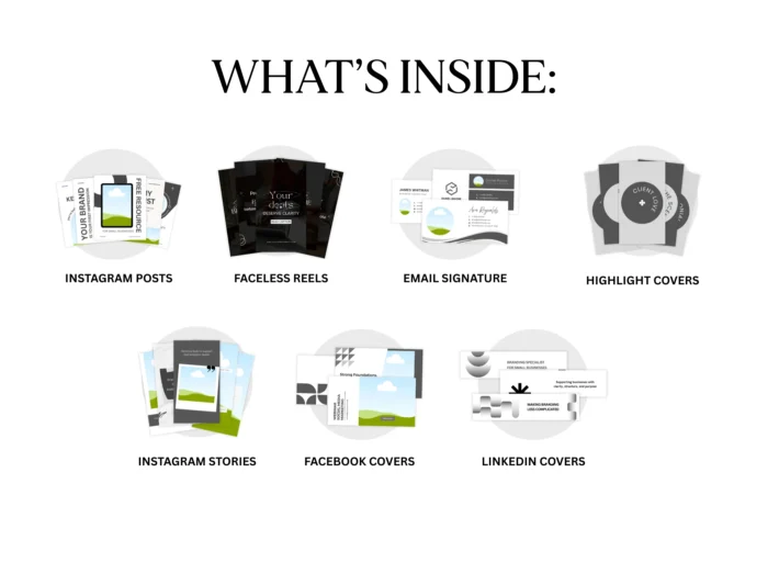 Faceless Social Media Bundle | Canva Templates for Faceless Reels, Instagram Posts & Stories | Aesthetic Digital Marketing Kit - Image 4