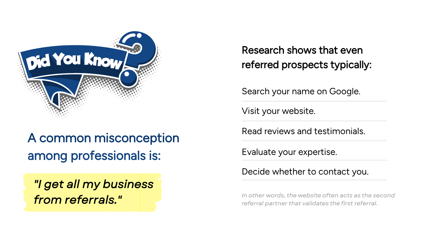 common misconception among professionals